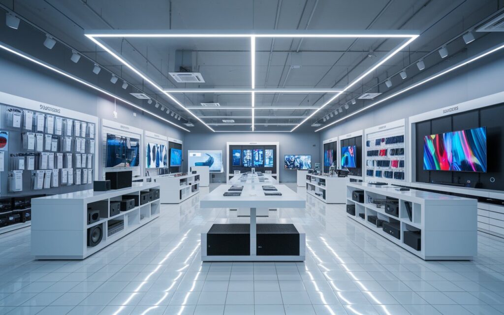 modern electronics store